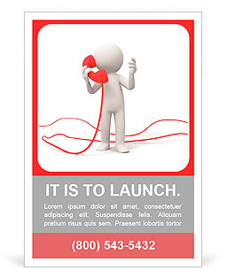 Contact/phone/A people speak by phone Ad Template