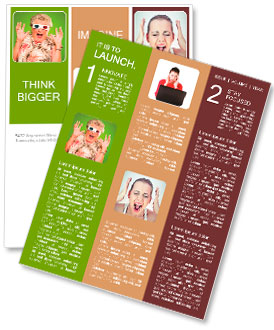 緑背景で隔離の3D眼鏡をかけている恐れて年配の女性 ニュースレター