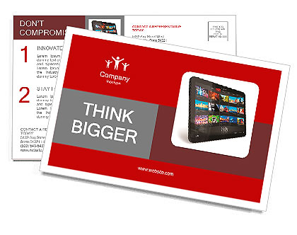 Tablet PC Postcard Template
