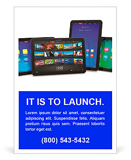 Set of tablet computers Ad Template