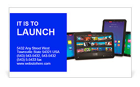 Set of tablet computers Business Card Template