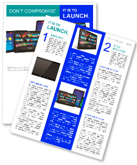 Set of tablet computers Newsletter Template
