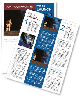 The astronaut on a background of a planet Newsletter Template