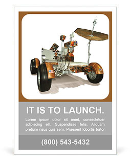 CAPE CANAVERAL, FL- DEC 28: The Lunar Roving Vehicle of Apollo 17 displayed at NASA, Kennedy Space C Ad Template