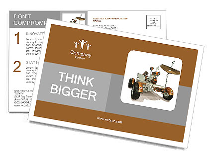 CAPE CANAVERAL, FL- DEC 28: The Lunar Roving Vehicle of Apollo 17 displayed at NASA, Kennedy Space C Postcard Template