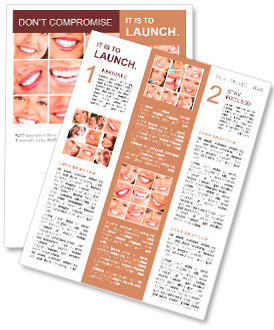 Visages des gens souriants. Des dents saines. Sourire Newsletter