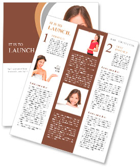 Woman billboard sign. Young beautiful woman smiling showing blank white placard. Casual and relaxed Newsletter Template