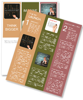 Business hand writing leadership skill Newsletter Template