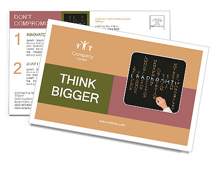 Business hand writing leadership skill Postcard Template