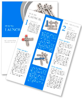 Support crossword puzzle on a white background Newsletter Template