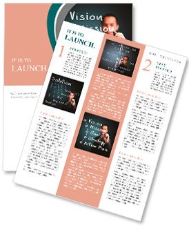 Businessman writing business concept Newsletter Template