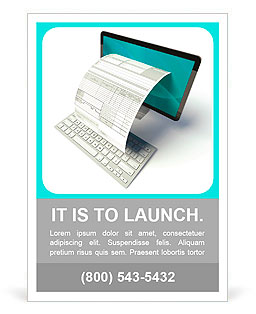 The invoice comes from a desktop computer Ad Template