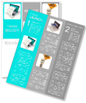 The invoice comes from a desktop computer Newsletter Template