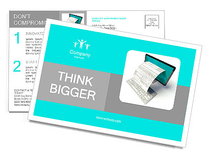 The invoice comes from a desktop computer Postcard Template