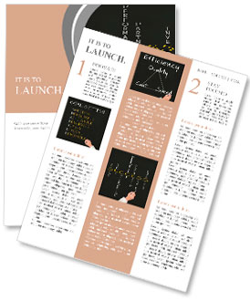 Business hand writing success concept Newsletter Template