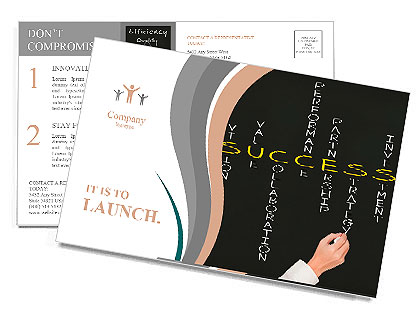 Business hand writing success concept Postcard Template