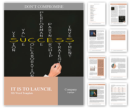 Business hand writing success concept Word Template