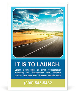 Winding road in Italy Ad Template