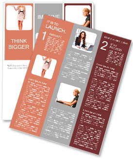 Beautiful girl posing Newsletter Template