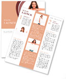 Lovely girl posing with a sign Newsletter Template