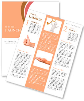 Man hand sign isolated on white background Newsletter Template