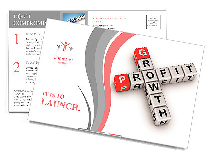 Crossword of the word profit Postcard Template