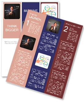 Businessman indicates that life is more valuable than the work Newsletter Template