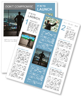 夜の街を見て、スーツの男 ニュースレター