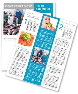 France. Marseille. Fish Market. Yachts. The seller and buyer. Newsletter Template