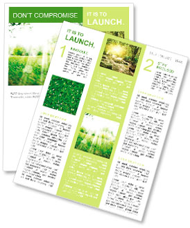 Summer sun on the lawn Newsletter Template