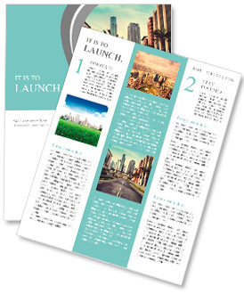 The magnificent view of the city in a retro style Newsletter Template