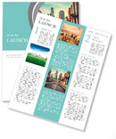 The magnificent view of the city in a retro style Newsletter Template