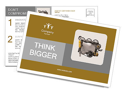 The mechanical machine Postcard Template