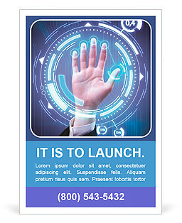 Fingerprint scan Ad Template