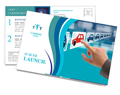 Select a new car with a single touch Postcard Template