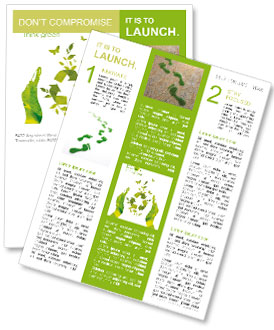 Sign ecology save nature together Newsletter Template