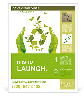 Sign ecology save nature together Poster Template