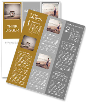 The symbolic image of a businessman with no options Newsletter Template