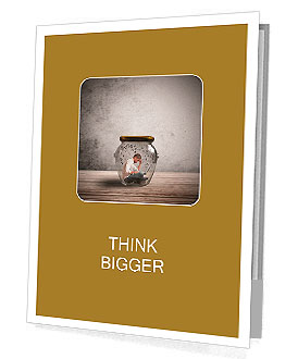 The symbolic image of a businessman with no options Presentation Folder