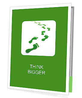 Green traces of man on a white background Presentation Folder