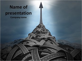 A lot of tangled roads PowerPoint Template