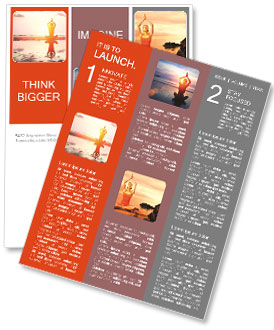 蓮のポーズで座っているヨガの女性 ニュースレター