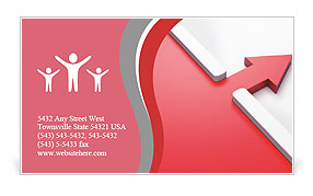The two red arrows Business Card Template