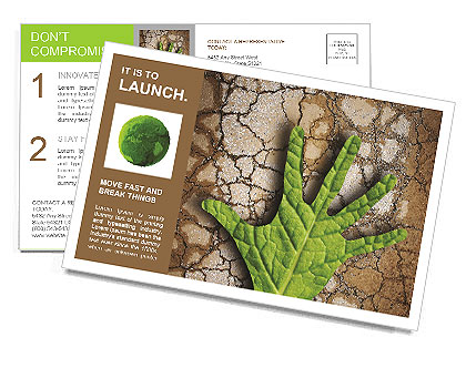 Hand made &#8203;&#8203;from leaves Postcard Template