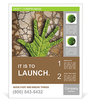 Hand made &#8203;&#8203;from leaves Poster Template