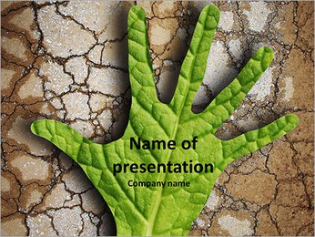 Hand made &#8203;&#8203;from leaves PowerPoint Template