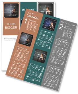 Businessman writes a word and its derivatives business Newsletter Template