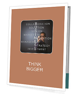 Businessman writes a word and its derivatives business Presentation Folder