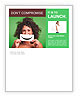 Curly girl holding a sign with a smile Newsletter Template