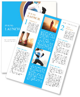 秋の女の子のジョギング ニュースレター